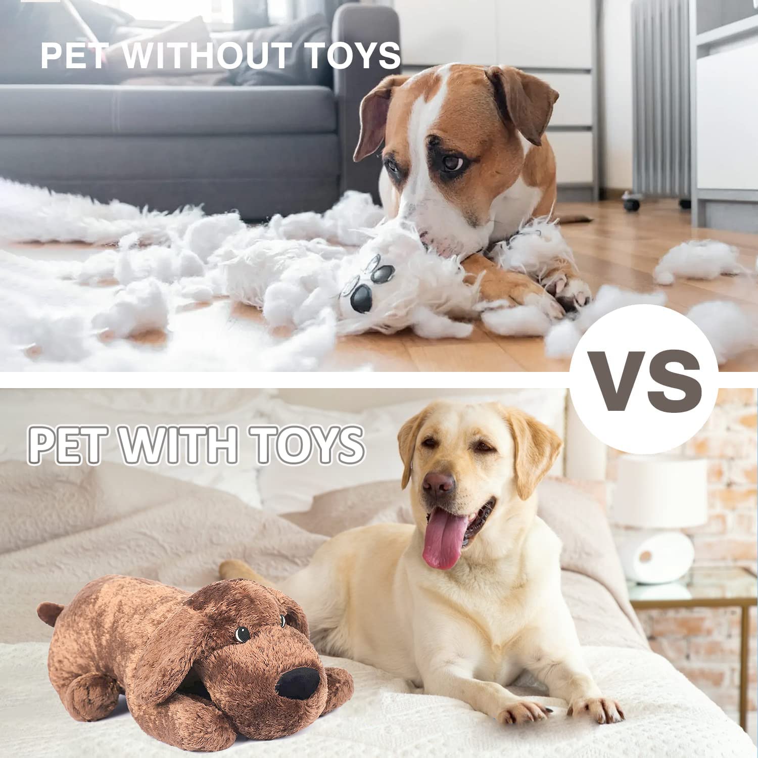 PUPPY KNOW heartbeat-toy-durable-material sturdy soft fabric withstands active dogs' play.