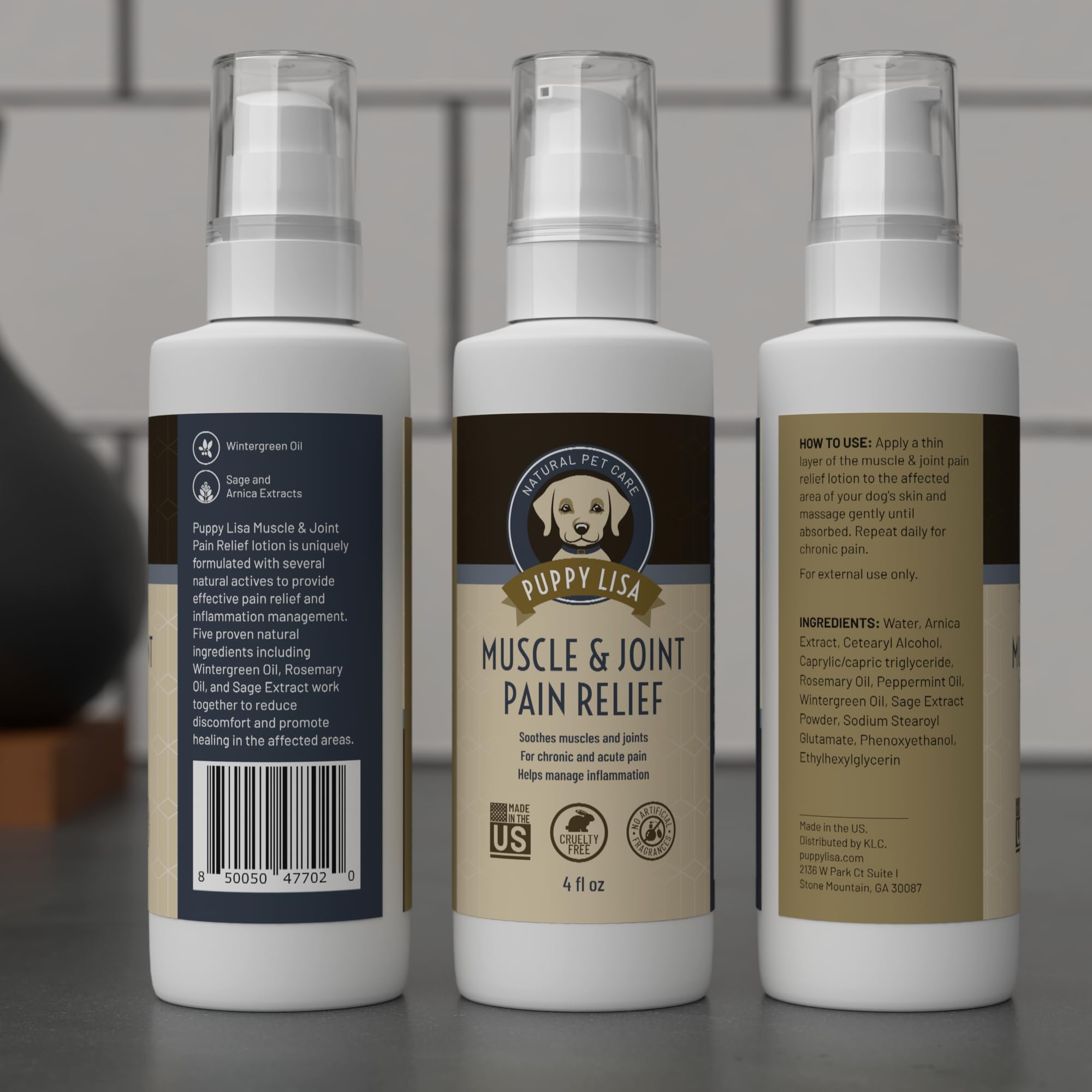 Puppy Lisa easy-apply coating shows quick, mess-free rub.