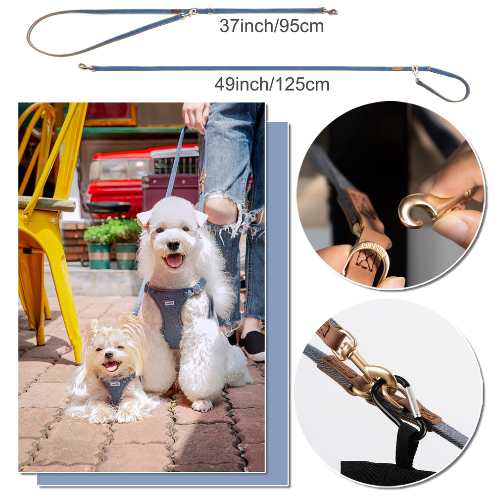 Puppytie multifunction leash close-up shows adjustable lengths for versatile walks.