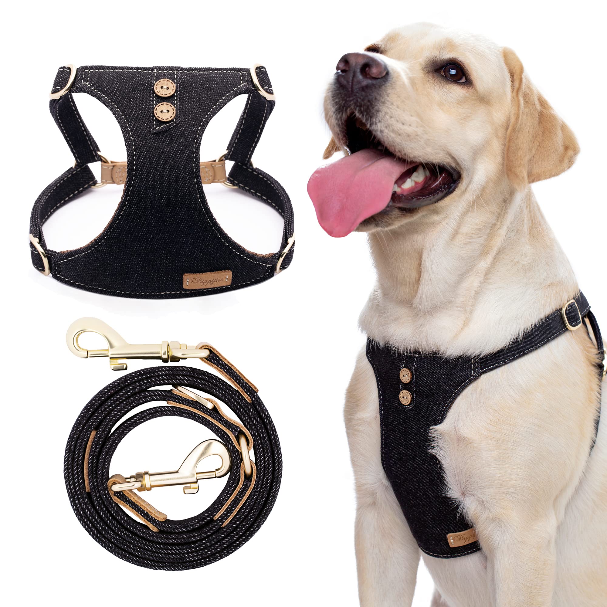 Puppytie dog harness no-pull front view for comfortable, controlled walks.