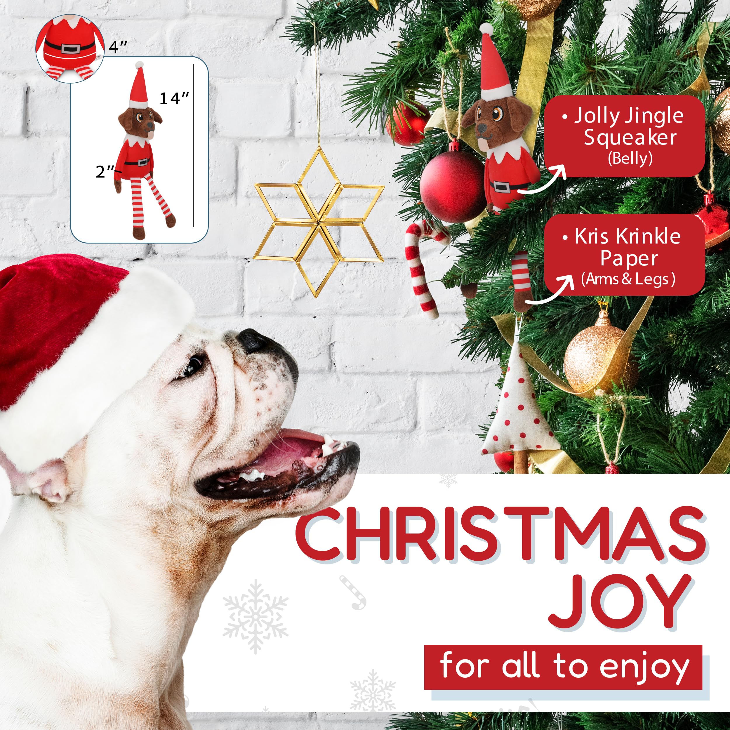 PUPROAR Pooch on a Perch elf toy is lightweight for easy tossing and carrying.