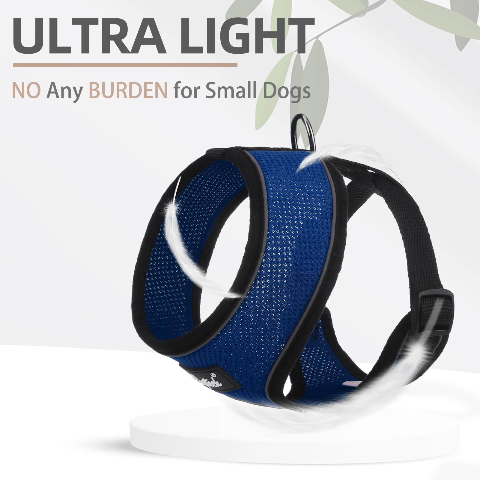 PUPTECK sturdy D-ring attachment ensures reliable leash connection.