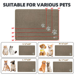 PUPTECK dog food mat anti-slip back grips floor surface during feeding