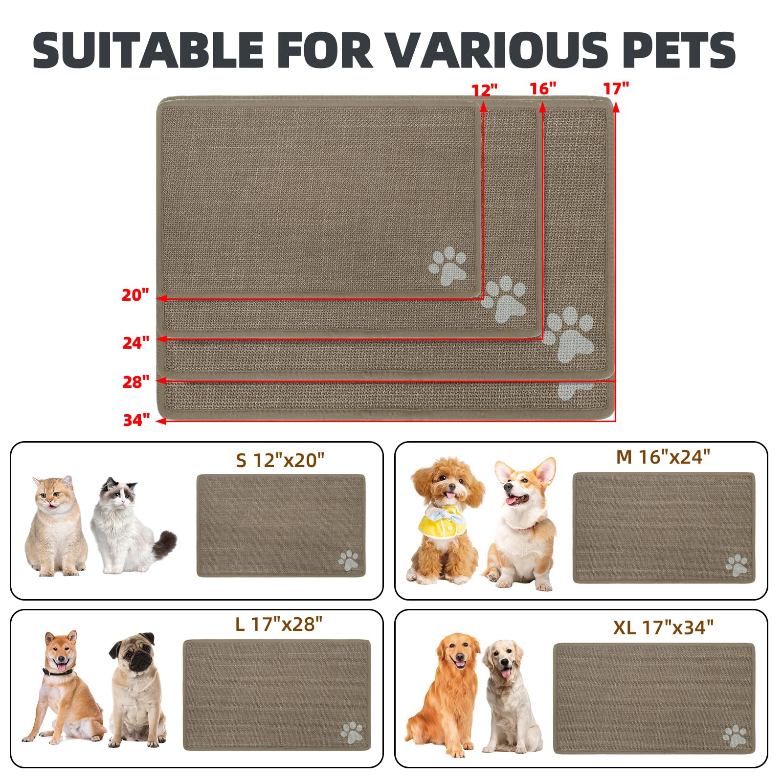 PUPTECK dog food mat anti-slip backing keeps bowls secure during feeding.
