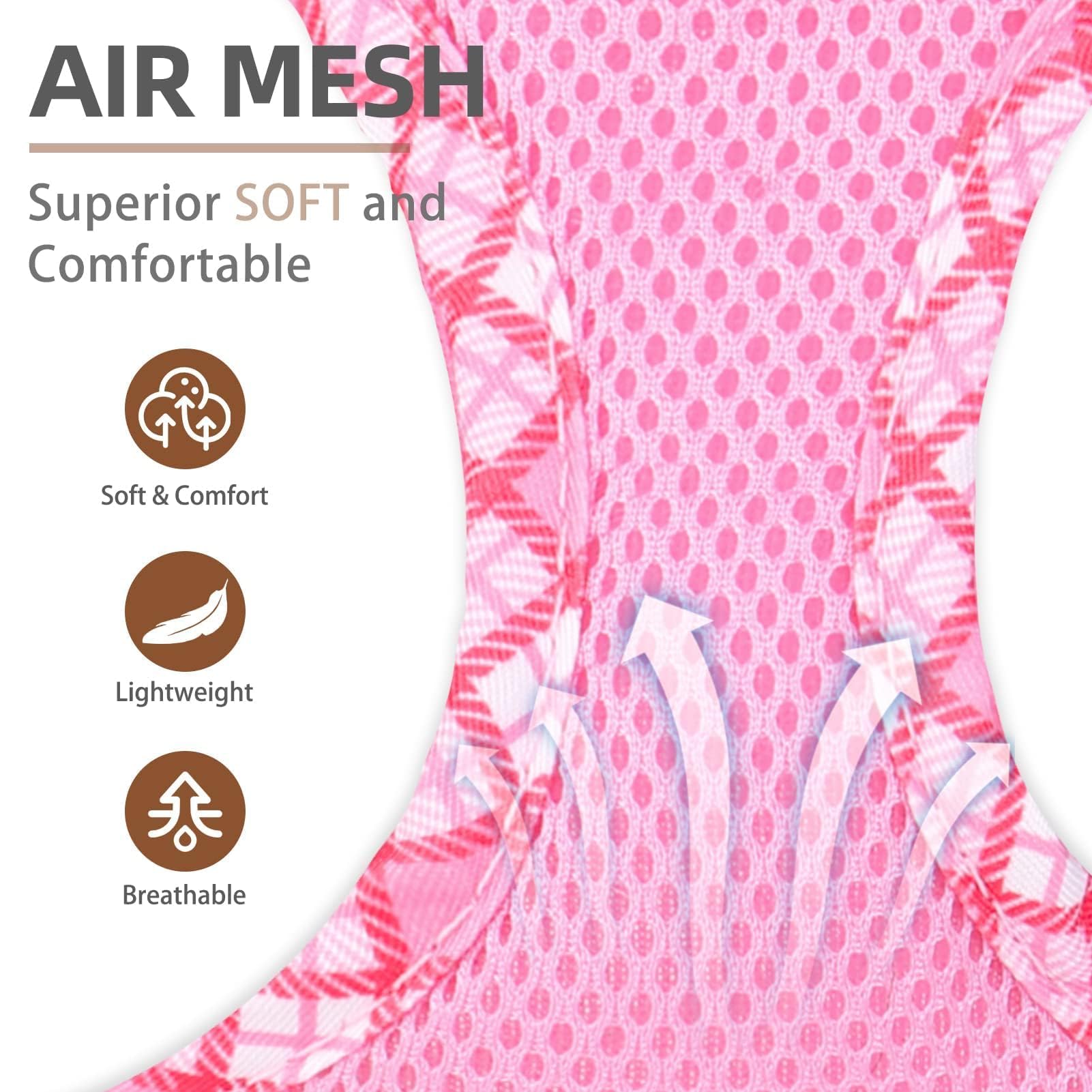 PUPTECK dog harness breathable mesh keeps your pup cool during play.