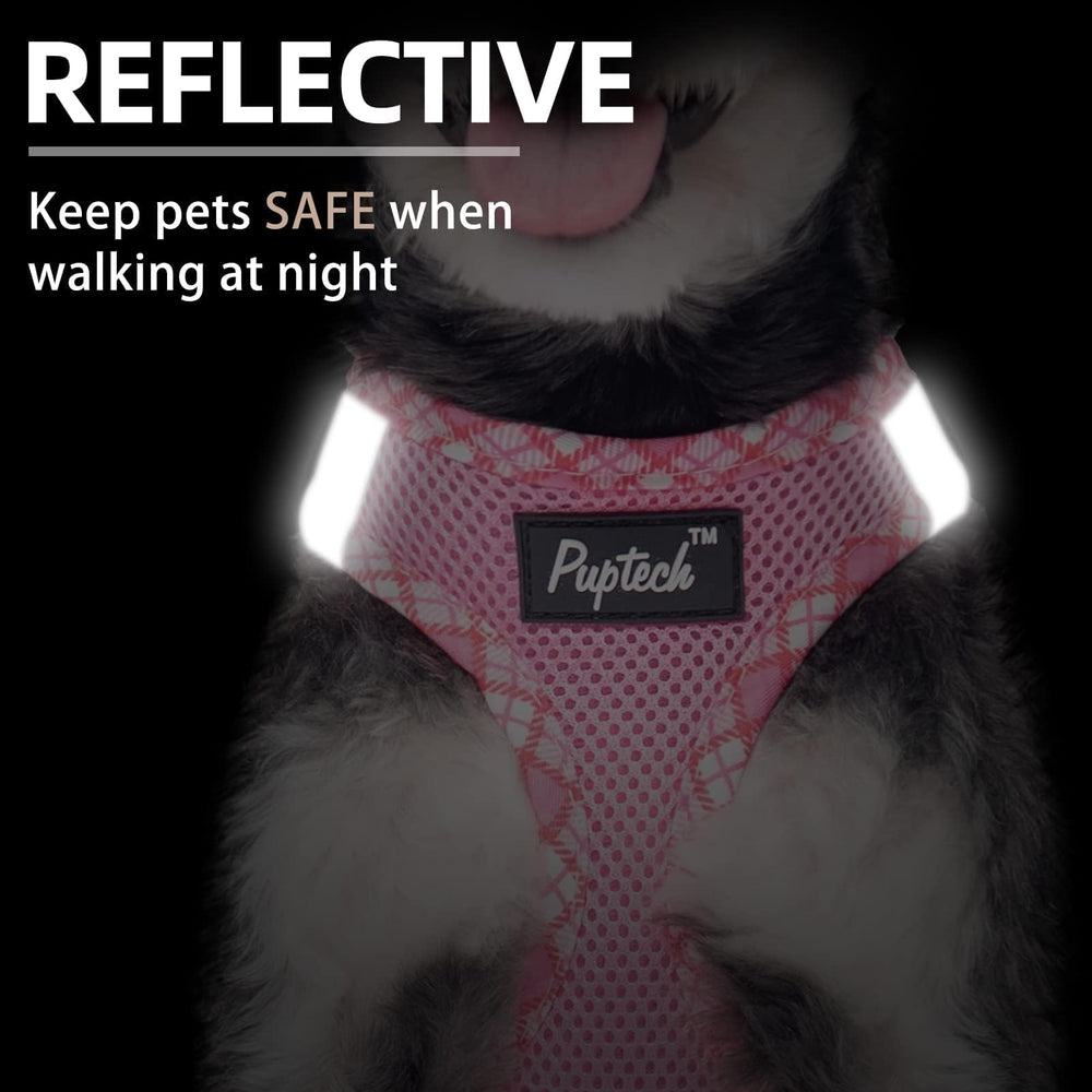 PUPTECK dog harness triple security with magic strap and D-rings.