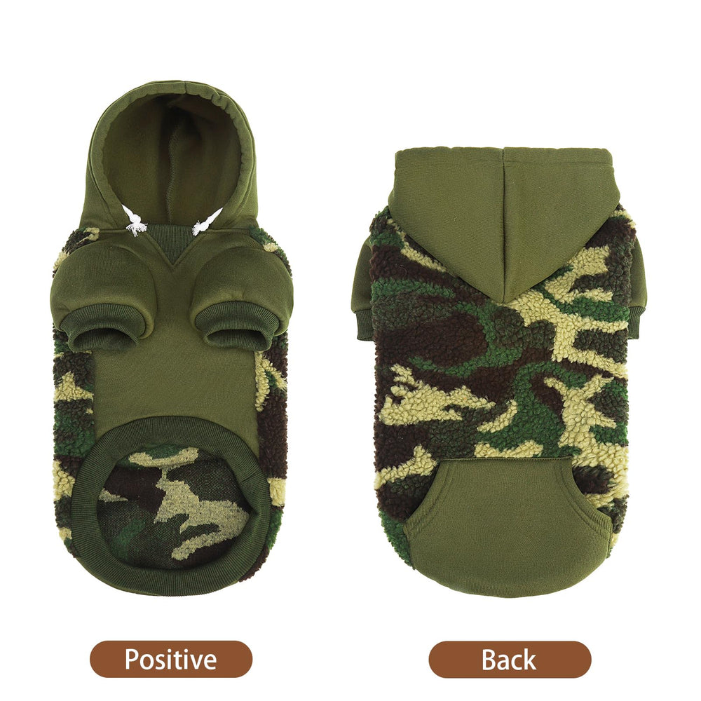 PUPTECK dog hoodie leash hole design for easy walking outdoors