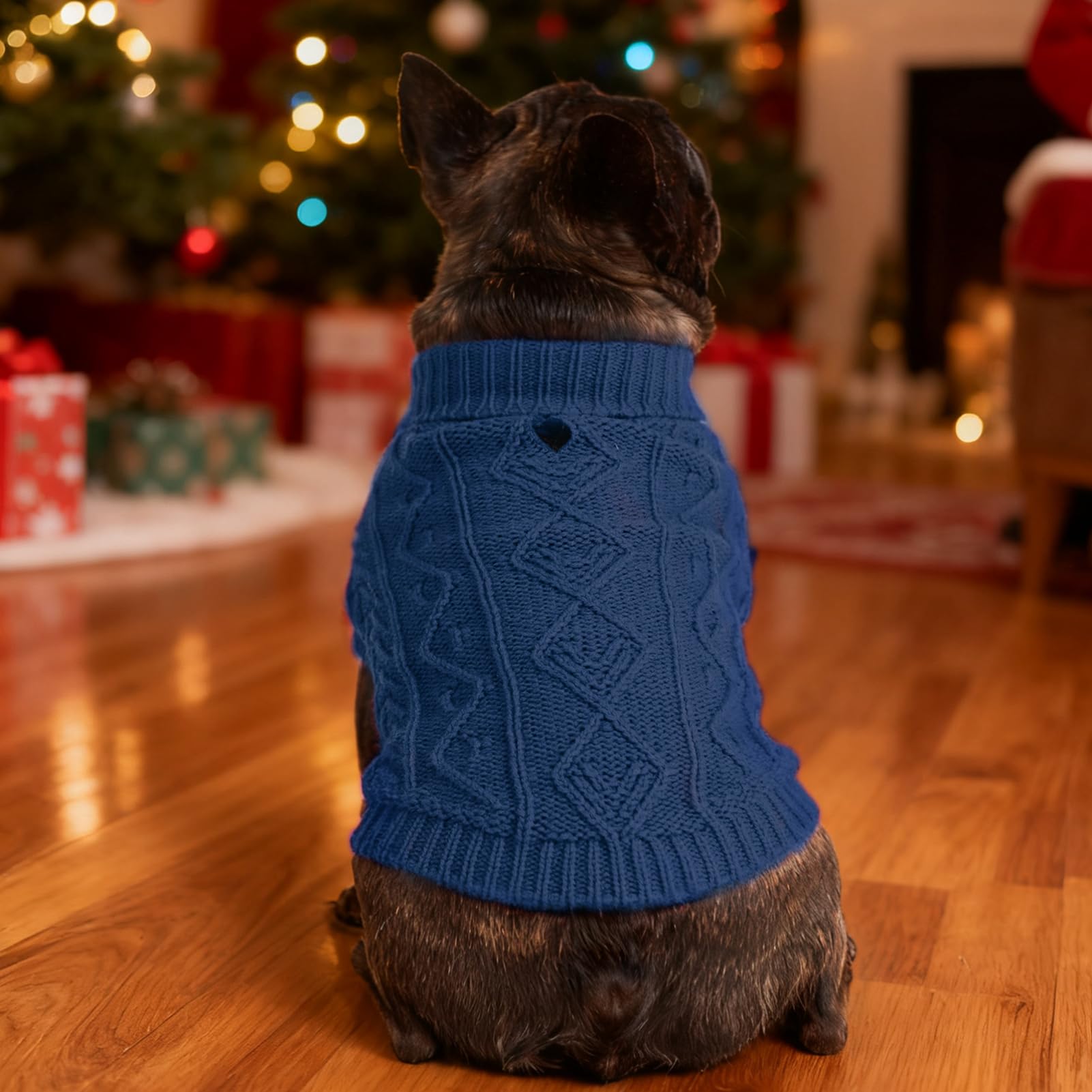 PUPTECK dog sweater back leash hole for easy walking