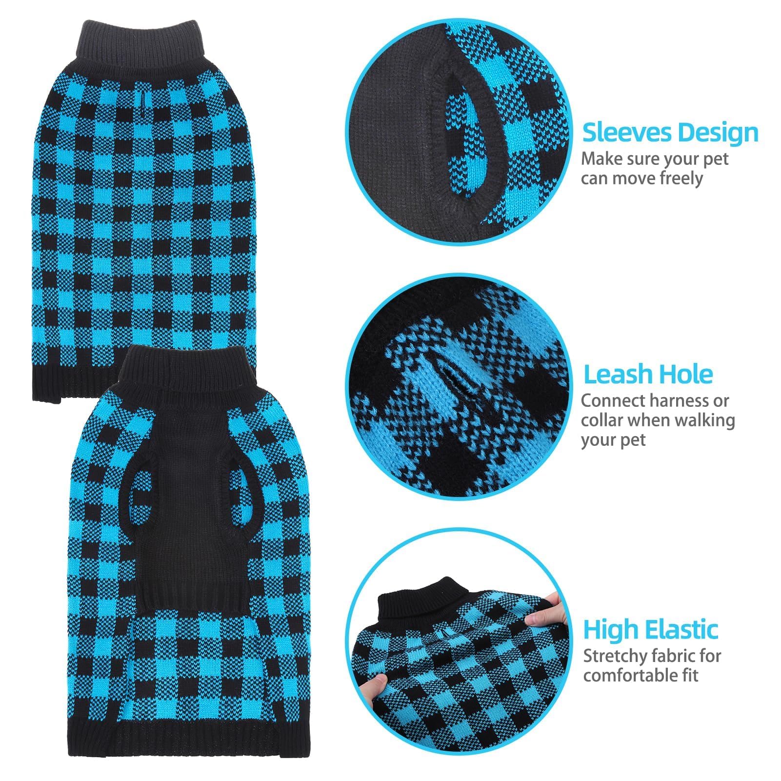PUPTECK dog sweater leash hole detail supports outdoor walking with harness
