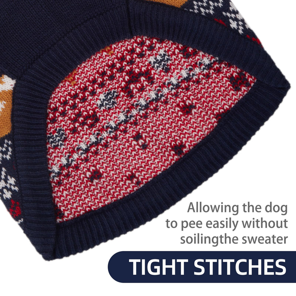 PUPTECK machine-washable dog sweater for simple cleanup.