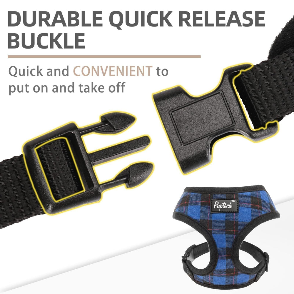 PUPTECK harness edge details and soft mesh for comfort
