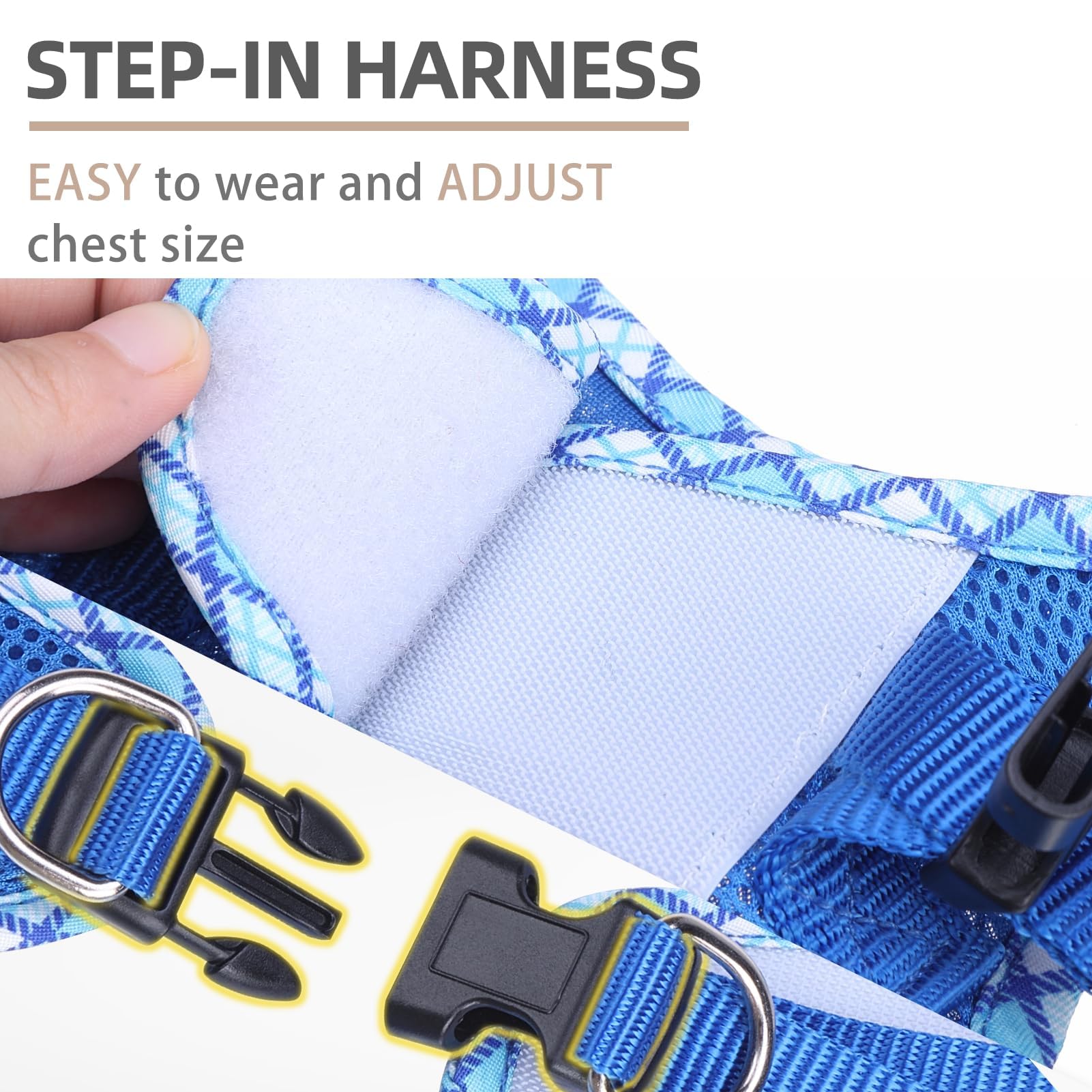 PUPTECK night reflective strips on harness for visibility