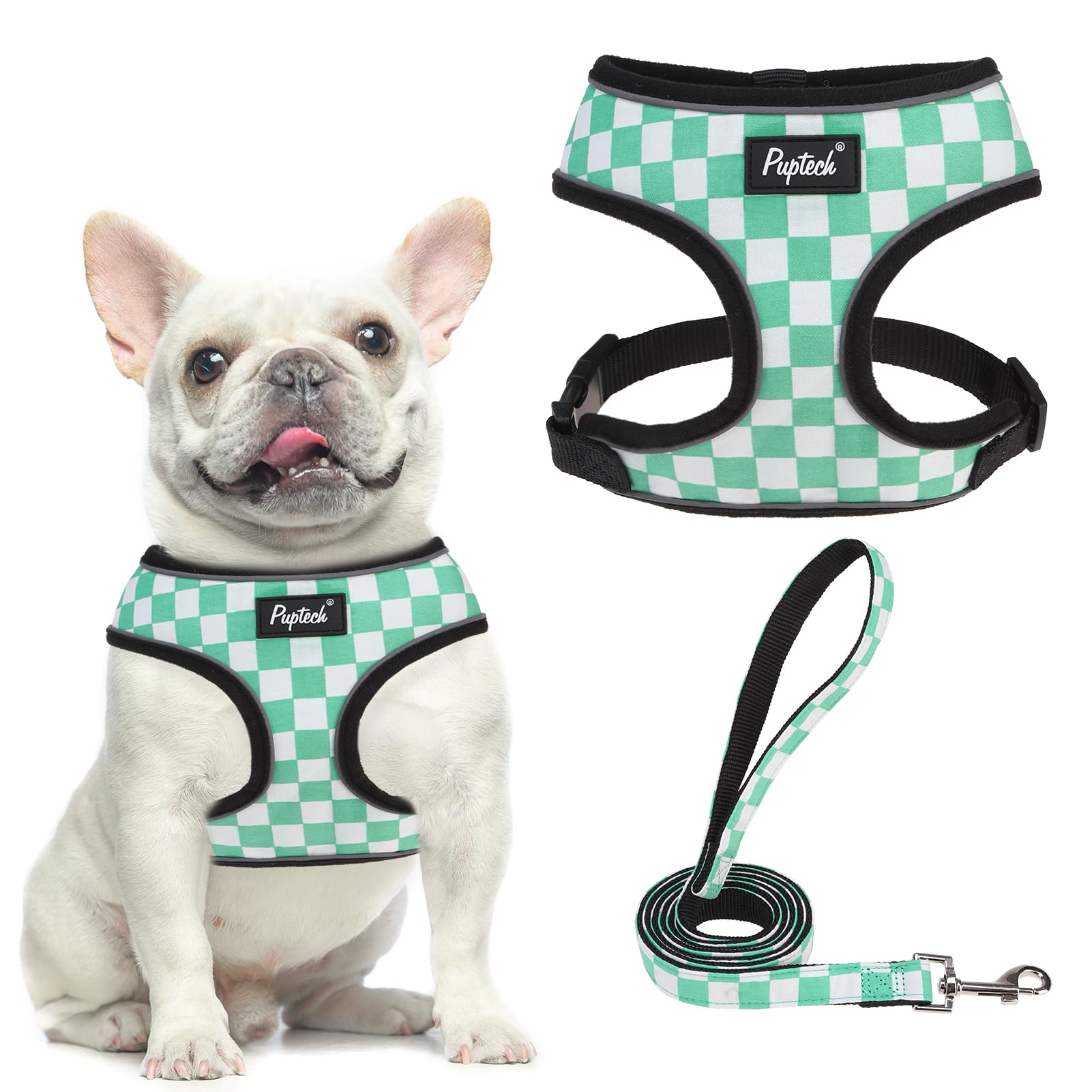 PUPTECK soft mesh harness on dog for comfortable daily walks