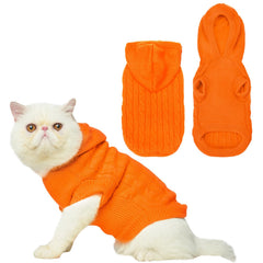 PUPTECK winter sweater orange front view provides outdoor warmth.