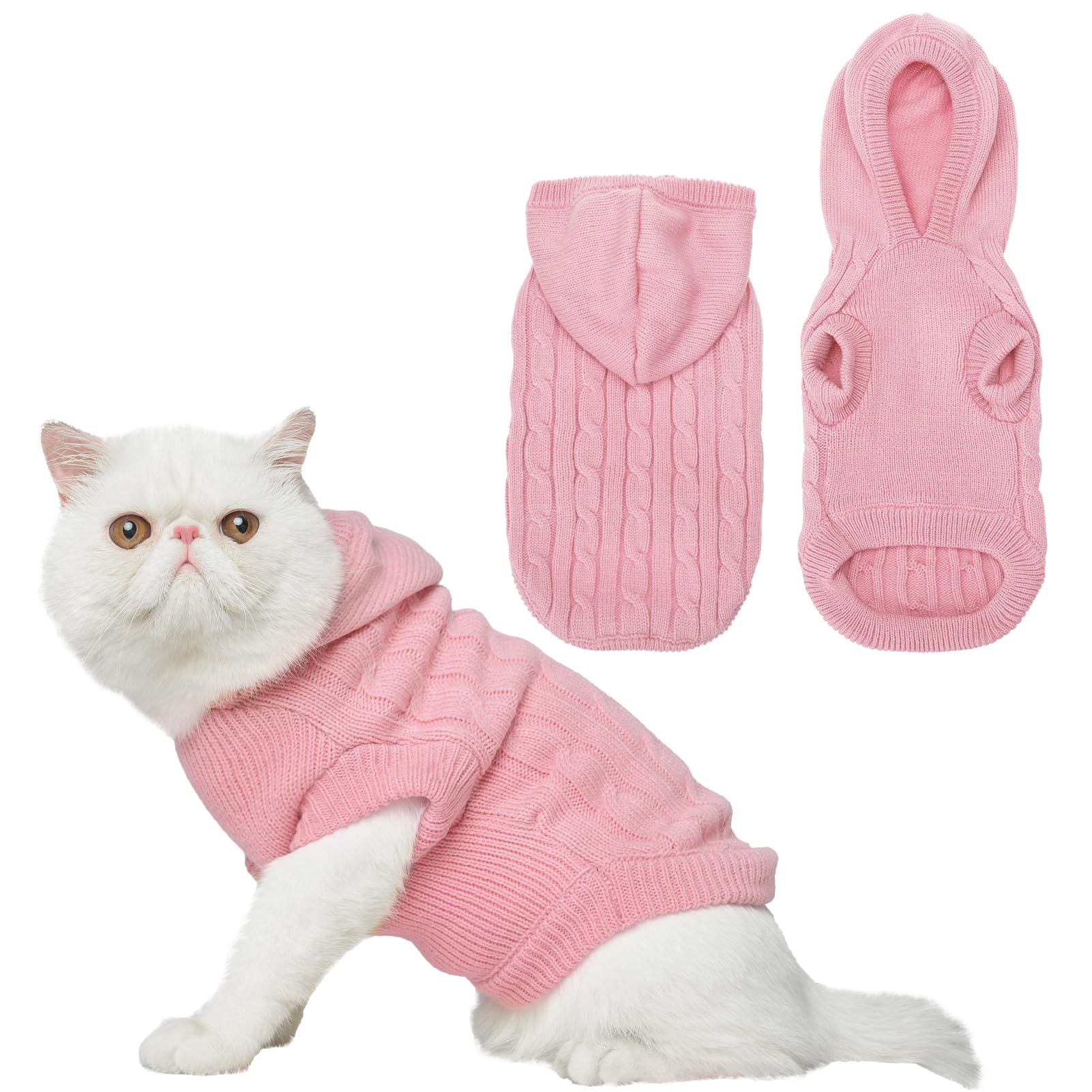 PUPTECK winter sweater knit closeup highlights soft acrylic fabric for cozy warmth