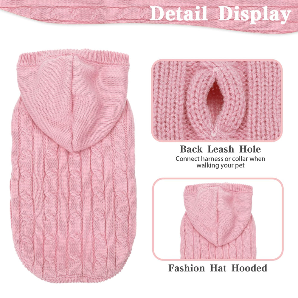 PUPTECK sweater with back leash hole shows easy outdoor walking setup