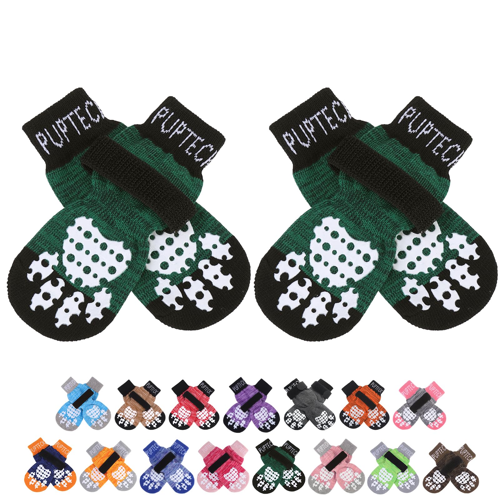 PUPTECK calcetines antideslizantes con agarre en las patas para suelos lisos