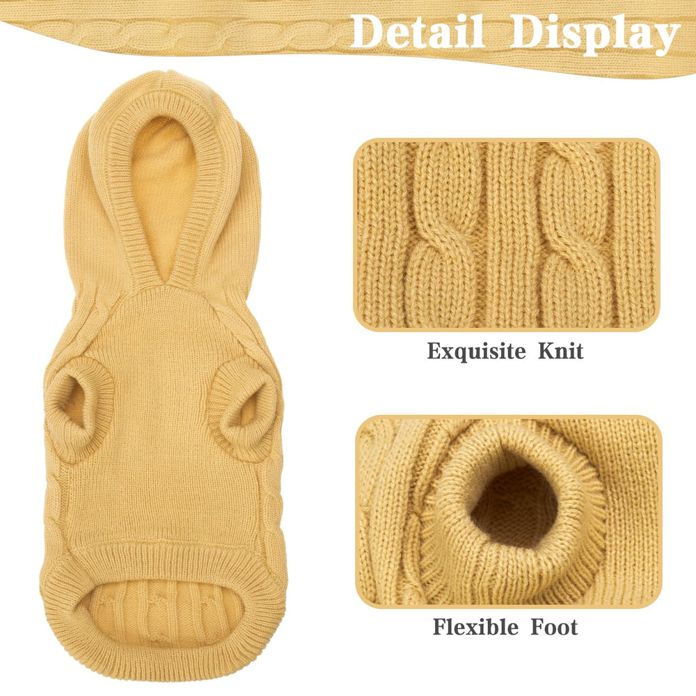 PUPTECK winter sweater leash hole enables easy outdoor strolls.