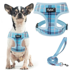 Arnés PUPTECK de malla suave, vista frontal para paseo cómodo.