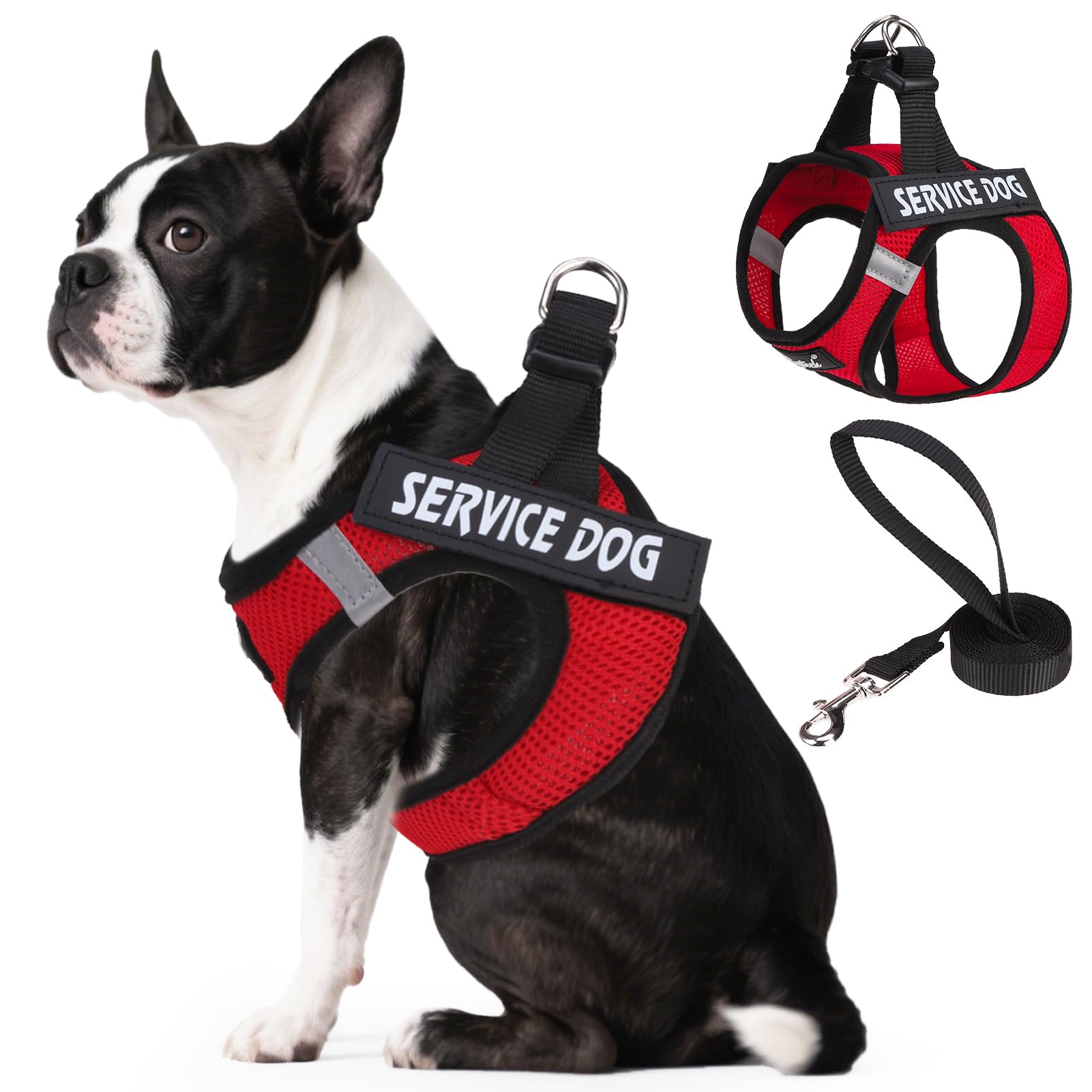 Arnés PupTech con diseño de paso para perro pequeño, fácil de poner y quitar.