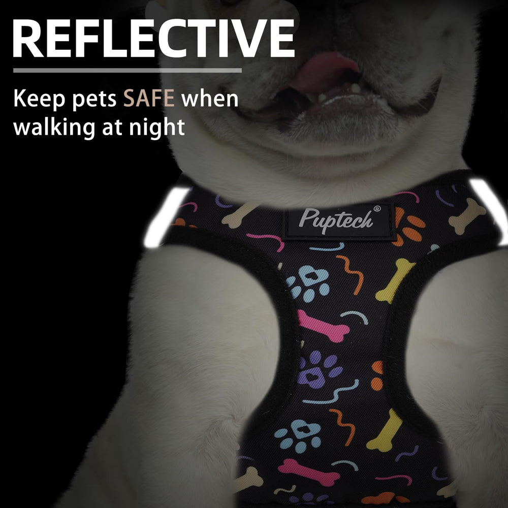 PUPTECK quick-release buckle on harness for easy on-off in seconds.