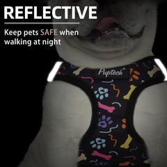 PUPTECK quick-release buckle on harness for easy on-off in seconds.