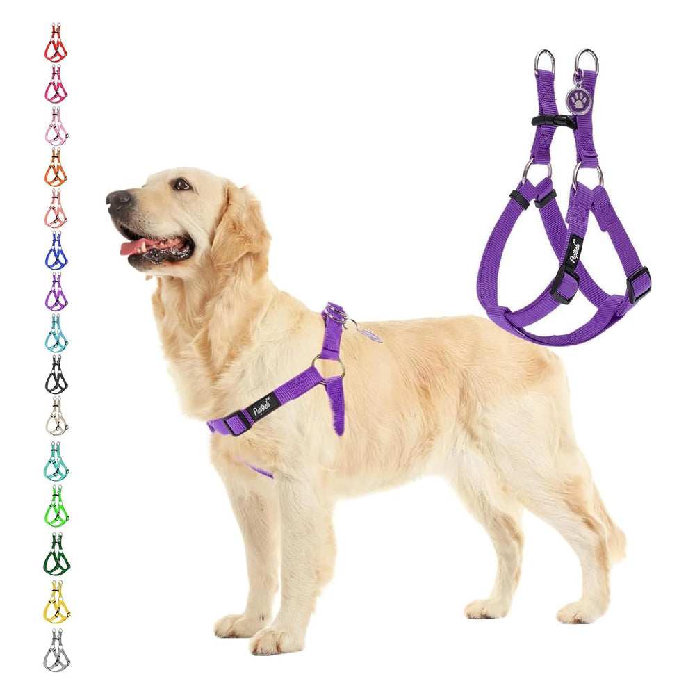 PUPTECK No Pull Harness side view highlights chest-fit for comfortable daily walks.