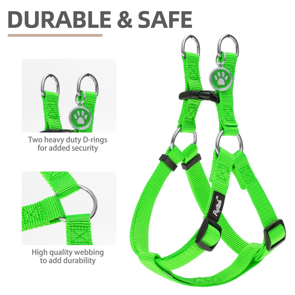 PUPTECK Step-In Harness front view enables fast on/off for busy mornings.