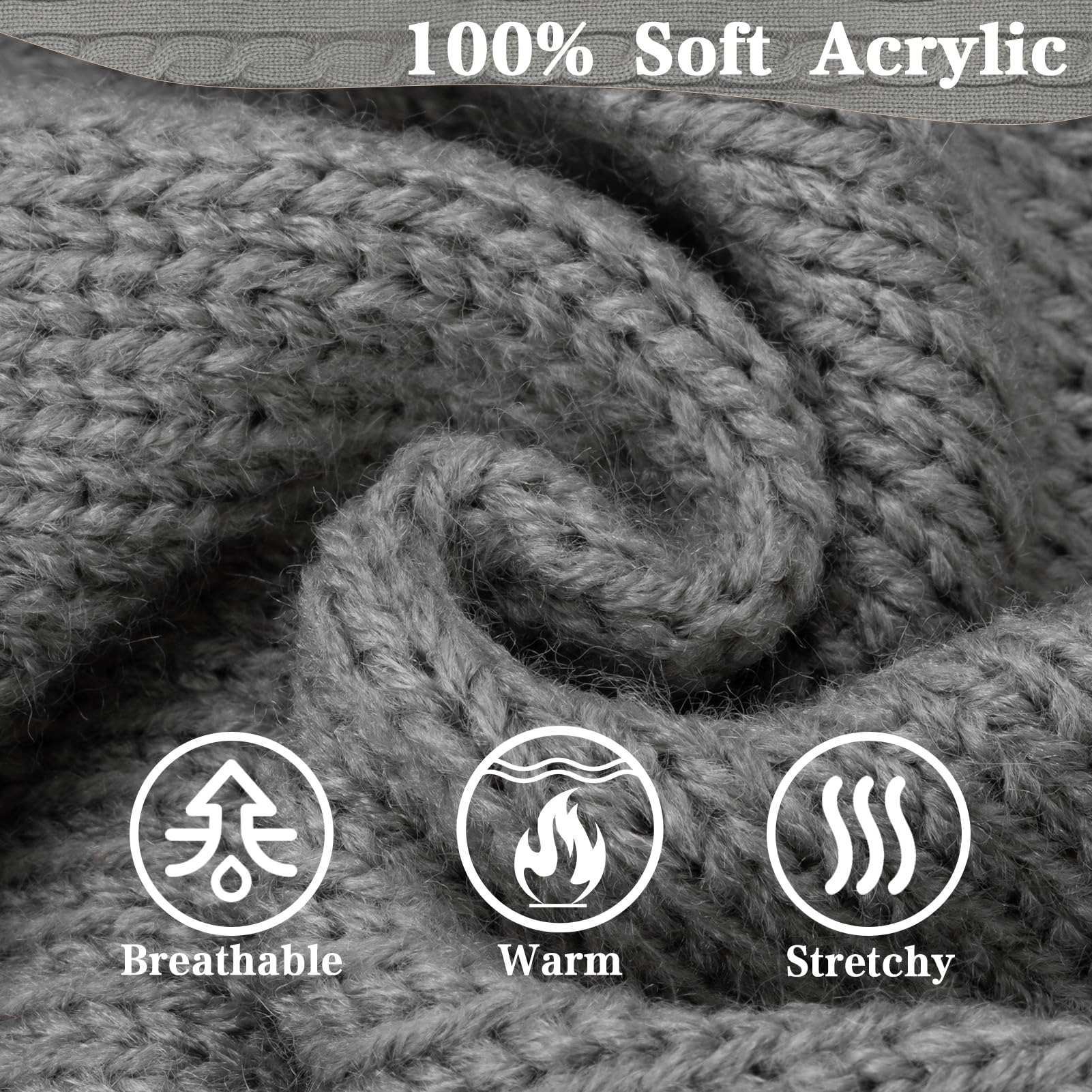PUPTECK winter sweater hat hood detail highlights extra warmth on cold days.