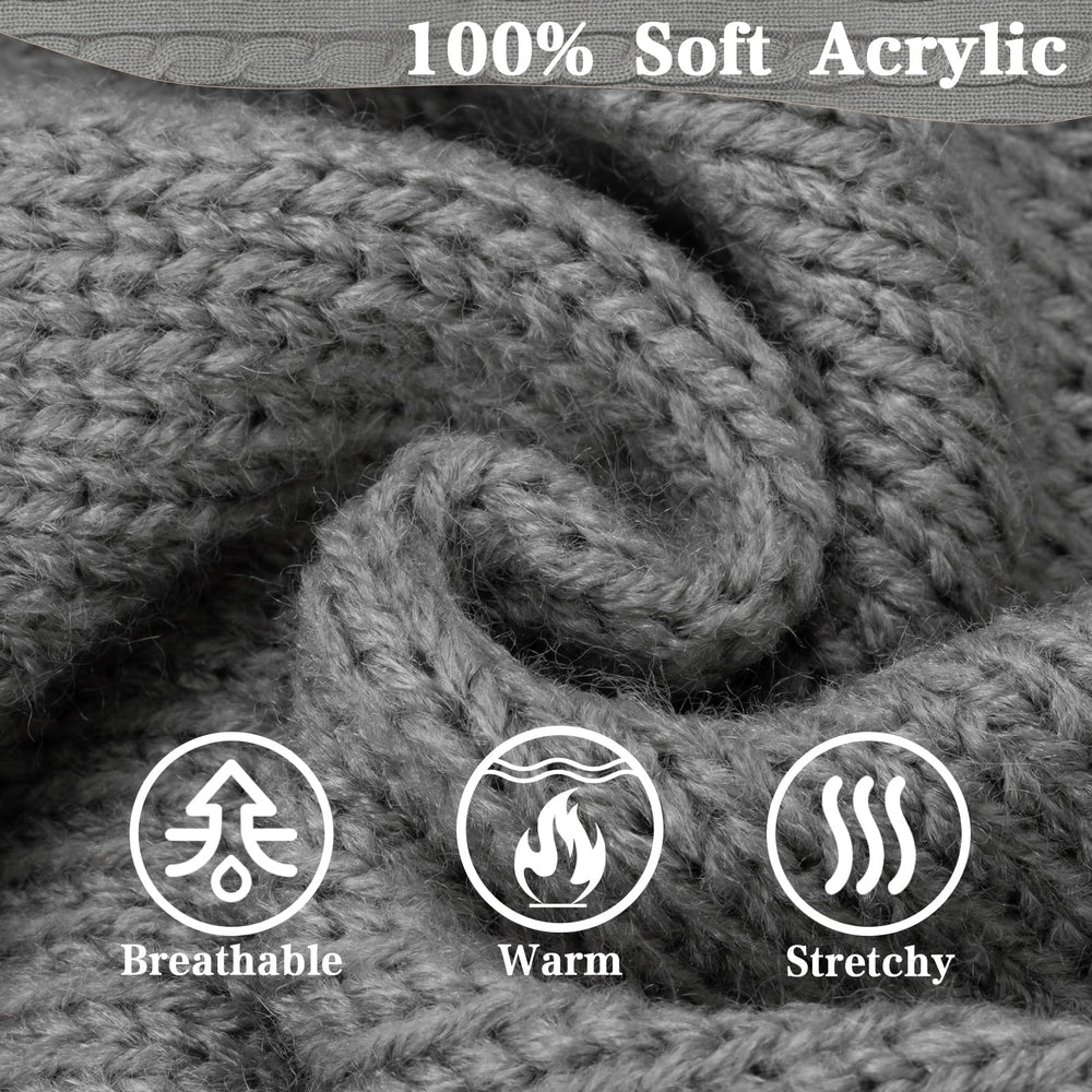 PUPTECK winter sweater hat hood detail highlights extra warmth on cold days.