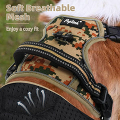 PUPTECK adjustable four-strap harness ensures a secure, comfortable fit for large dogs