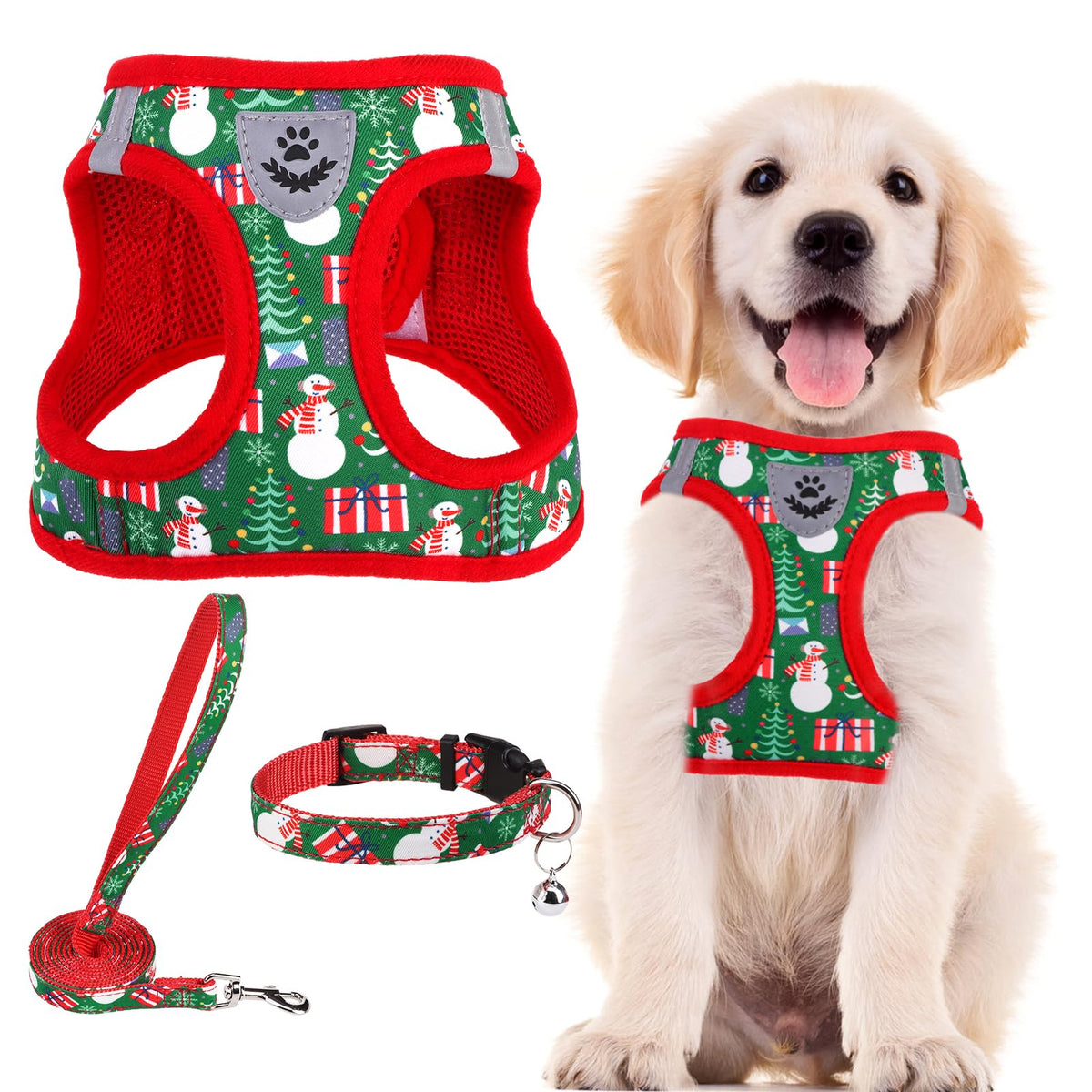 PUPTECK adjustable dog harness XXS worn for comfortable daily walks.