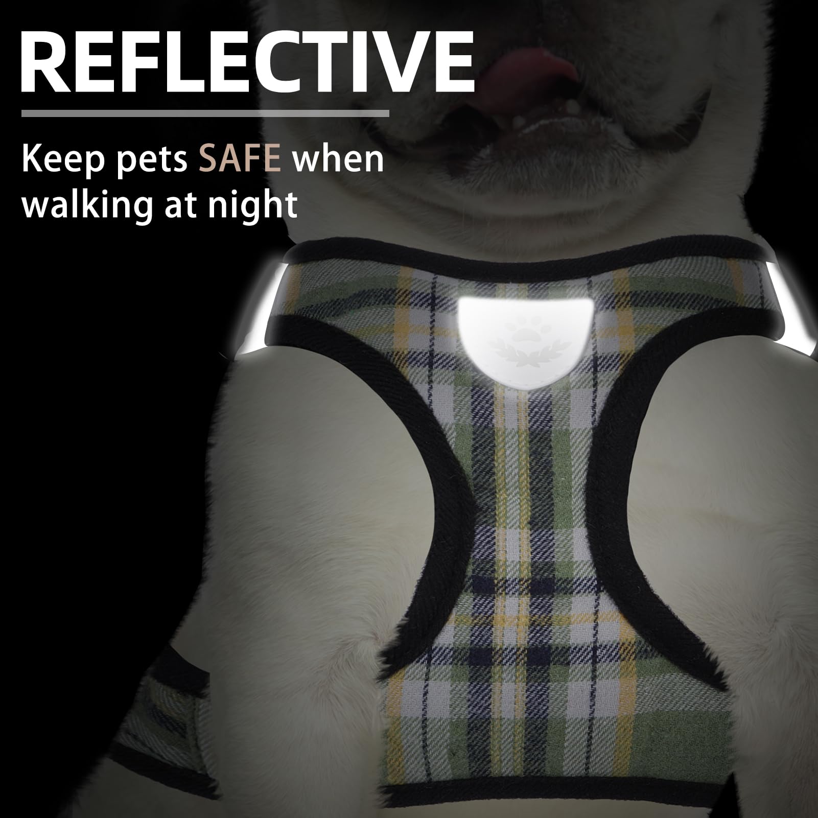 PUPTECK air mesh harness is soft and breathable for daily wear