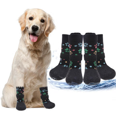 PUPTECK anti-slip dog shoes bottom grips provide stable traction on smooth floors.
