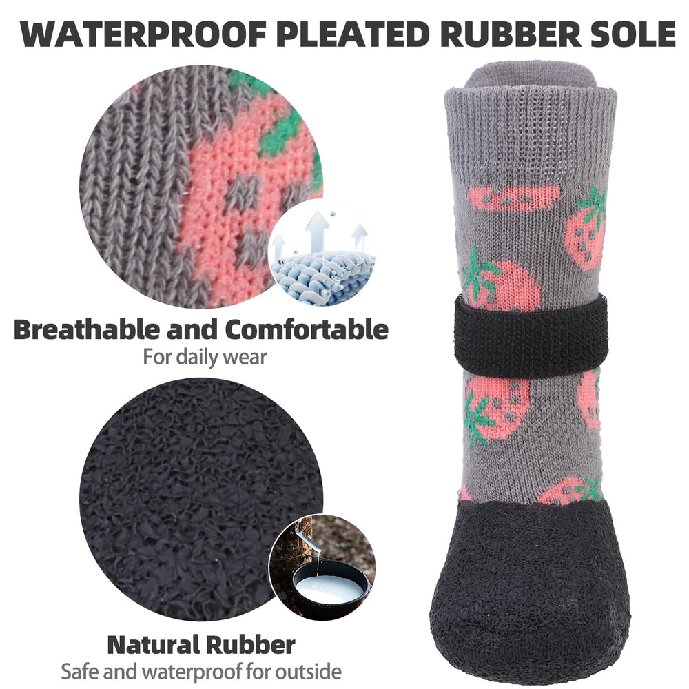 PUPTECK anti-slip dogs shoes breathable upper fabric for comfort
