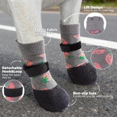 PUPTECK anti-slip dogs shoes waterproof soles keep paws dry
