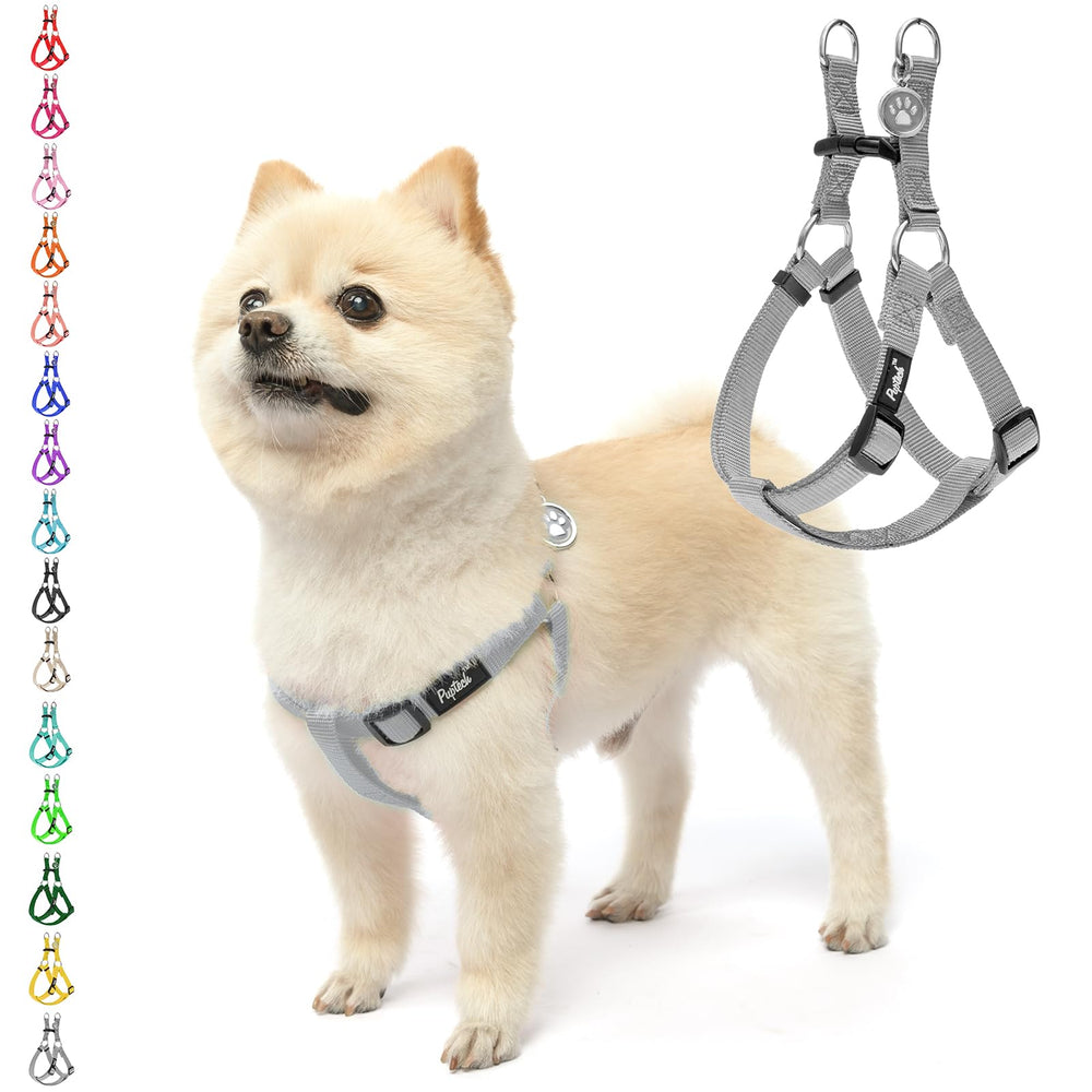 Arnés PUPTECK anti tirón de dos lados gris XS para control cómodo.