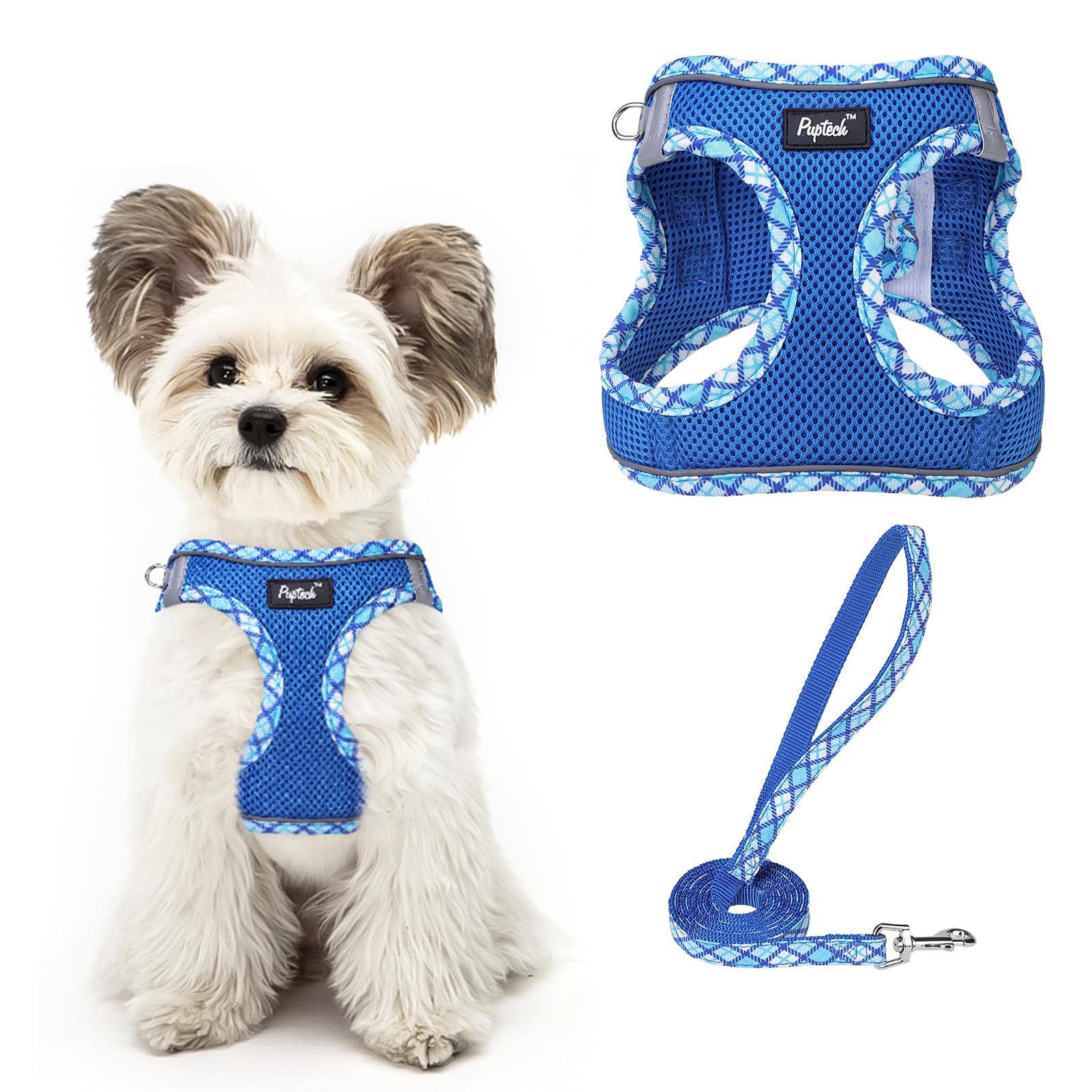 PUPTECK arnés para perros pequeños con malla transpirable para comodidad diaria.