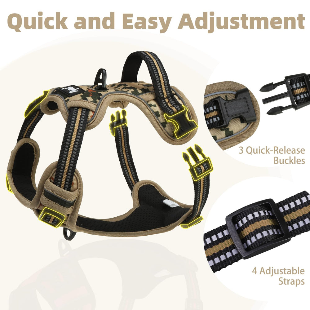 PUPTECK breathable mesh padding keeps dogs cool and reduces chafing on long walks