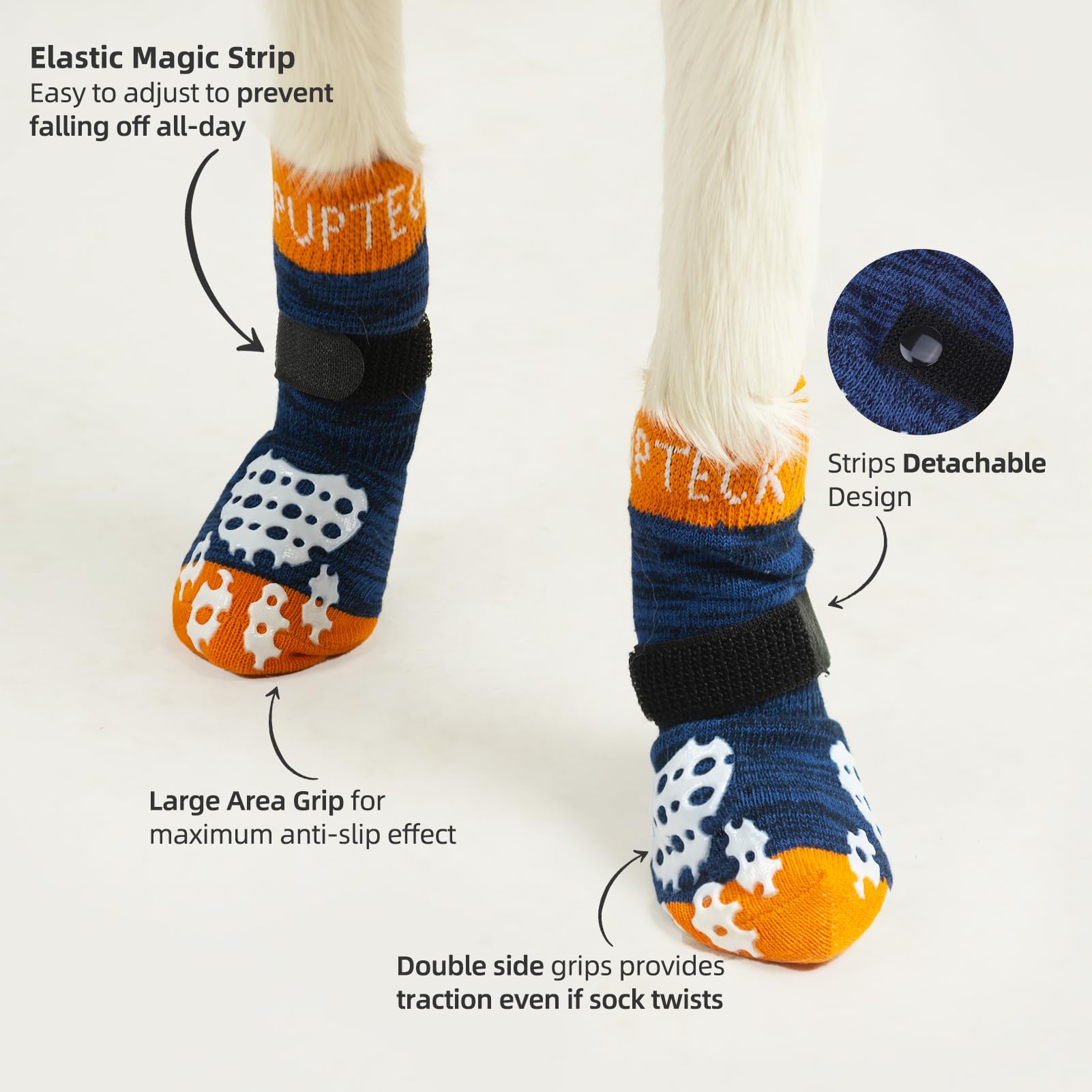 Tejido suave y elástico de PUPTECK para patitas cómodas durante el día.