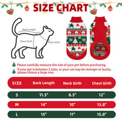 PUPTECK Christmas Cat Sweater side knit detail; stretchy fabric supports movement