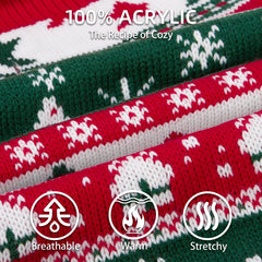 PUPTECK Christmas dog sweater navy design pattern for a festive look.