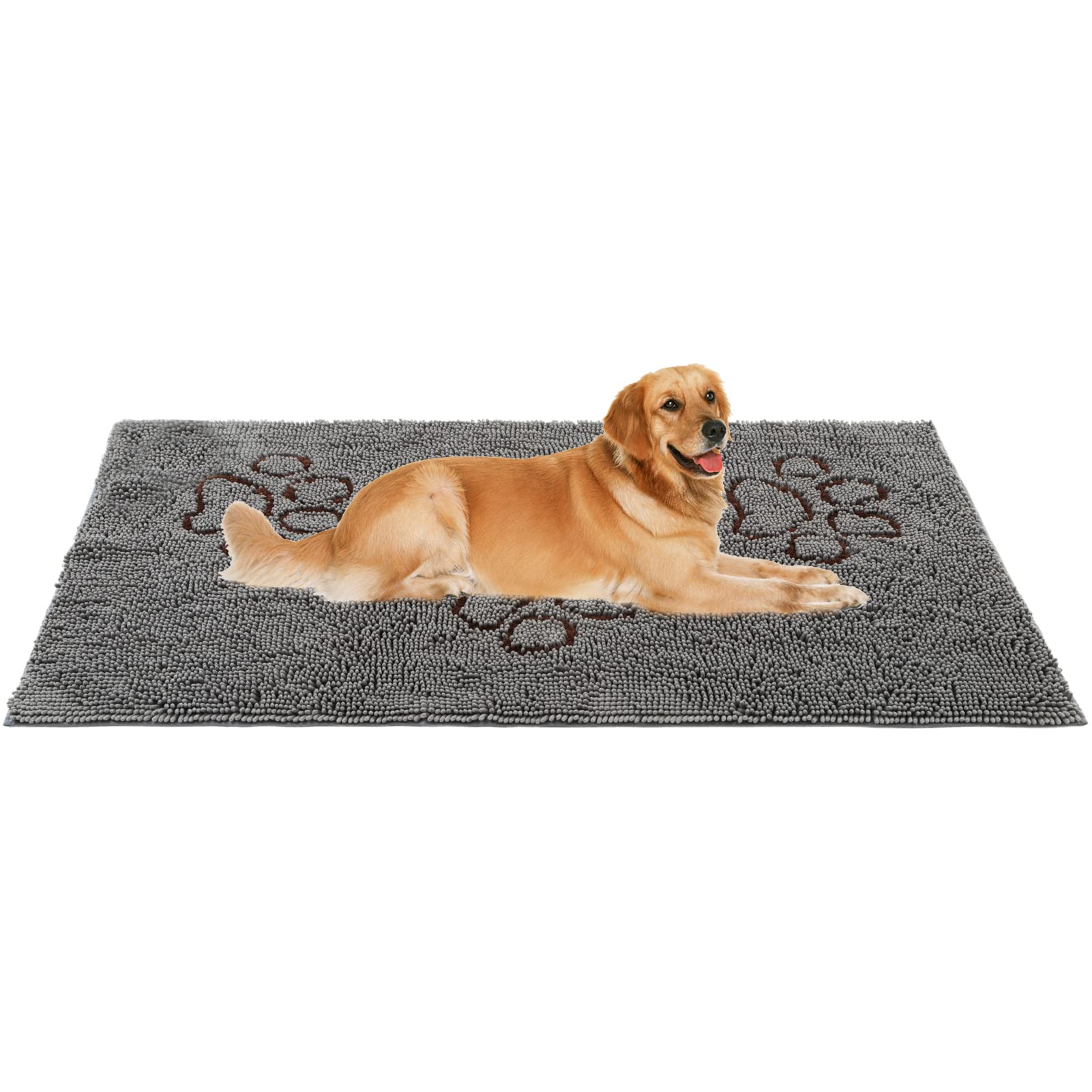 PUPTECK dog doormat 60x30 full view, oversized and dirt-trapping.