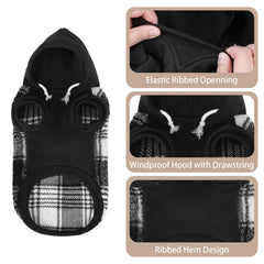 PUPTECK dog hoodie leash hole detail demonstrates convenient leash access