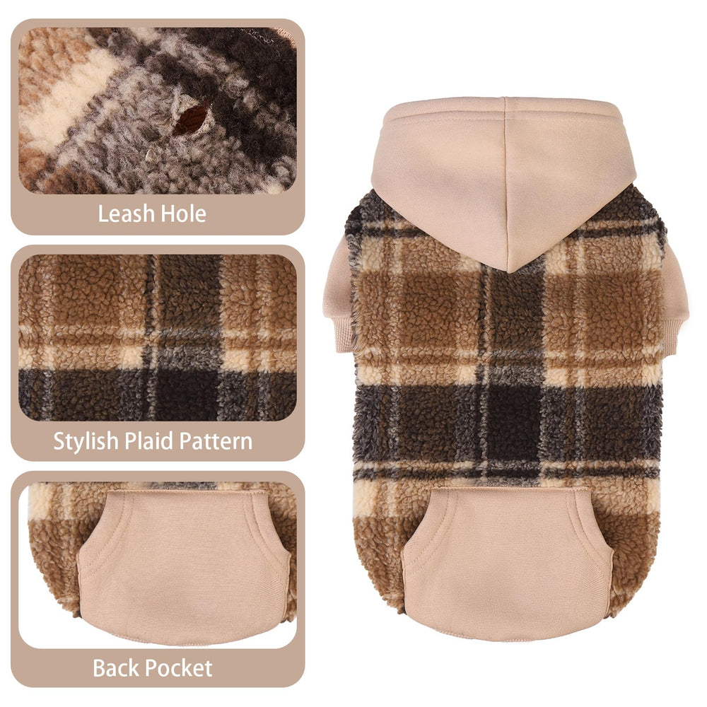 PUPTECK dog hoodie pocket back demonstrates practical space for small items.