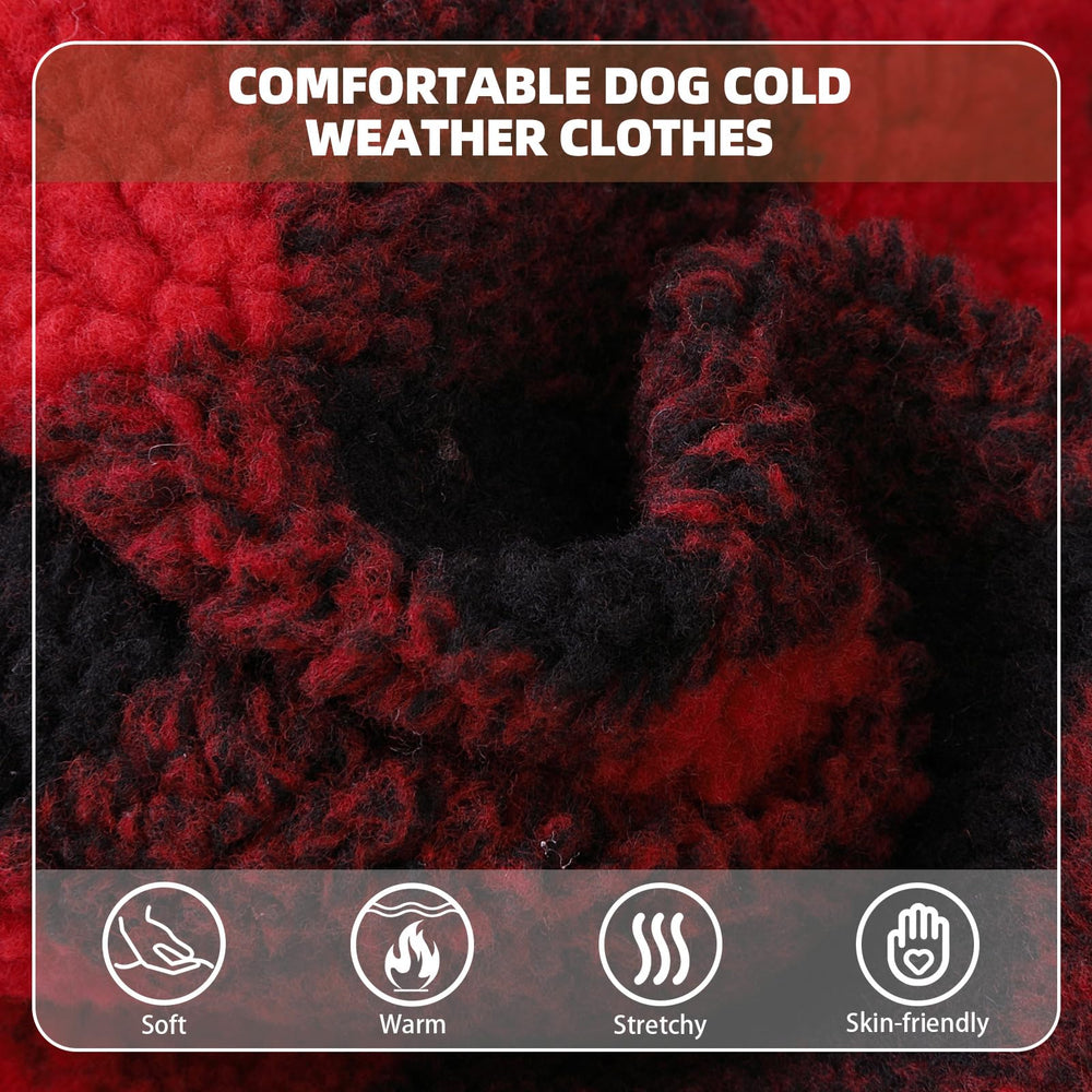 PUPTECK dog hoodie red back pocket showcases practical storage for keys and treats.