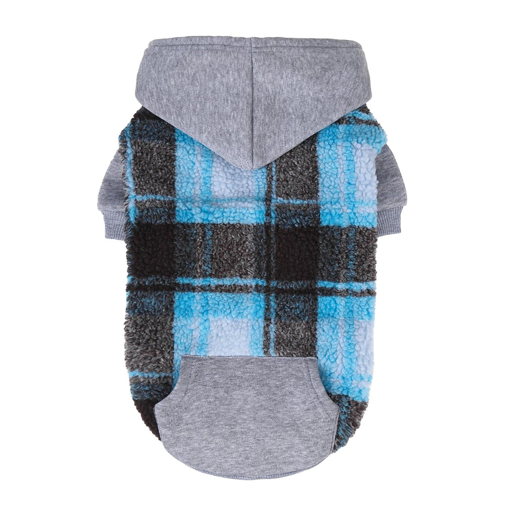 PUPTECK dog hoodie with soft lambswool for cozy warmth on chilly walks.