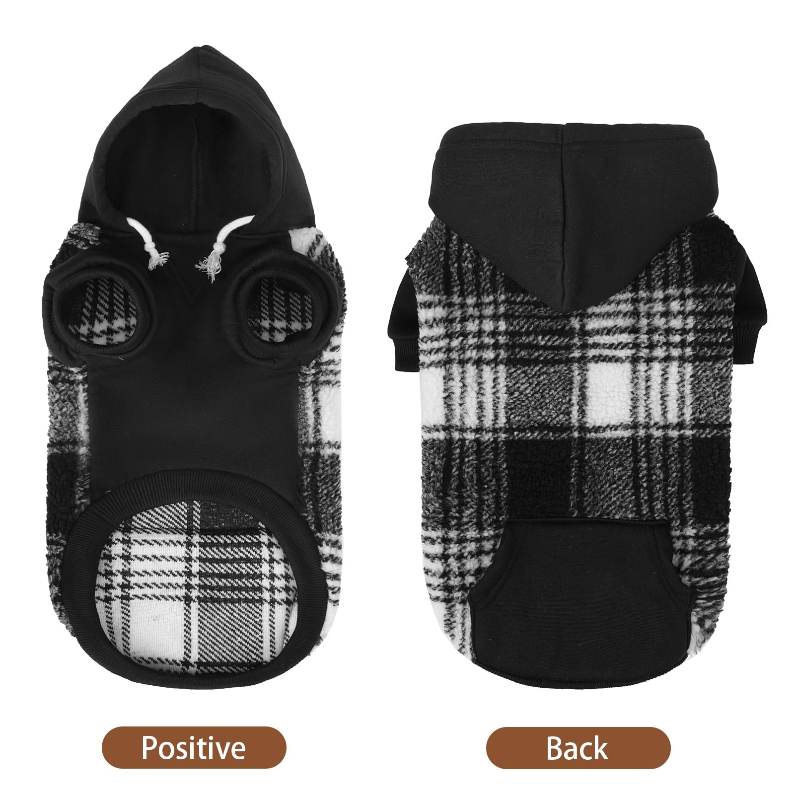 PUPTECK dog hoodie stretch cuffs hem illustrates comfortable movement