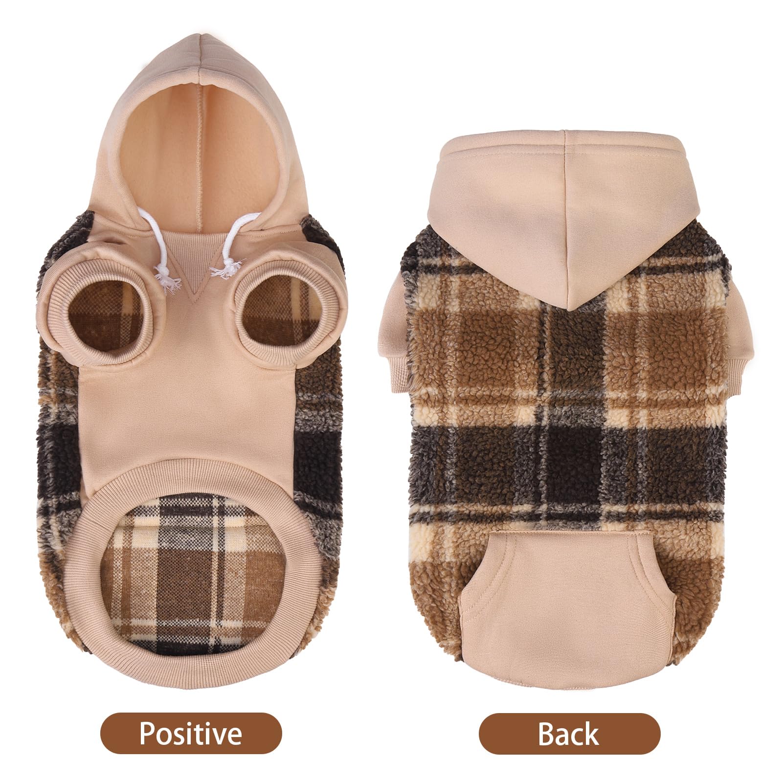 PUPTECK dog hoodie stretch neck cuffs ensures easy on and movement.