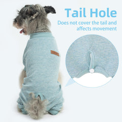 PUPTECK dog pajamas elastic cuffs ensure a secure, comfortable fit.